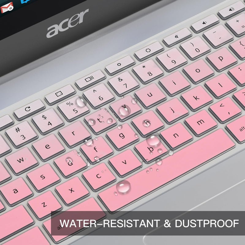 CaseBuy غطاء لوحة المفاتيح لجهاز Acer Chromebook Spin 11 311 C733 CP311 511 512/Chromebook 11 CB3-131 CB3-132 CB5-132T/Chromebook Spin CP713 CB5-312T/Acer Chromebook 14 مقاس 15 بوصة - وردي متدرج - Image 5